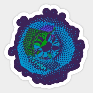 3D Crystal Phyllotaxis Flower Sticker